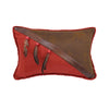 Cowgirl Kim Bold Red and Faux Leather Pillow - Cowgirl Kim