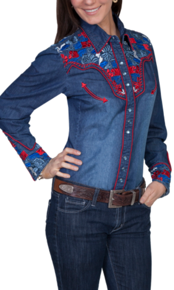 Scully Denim Western Shirt