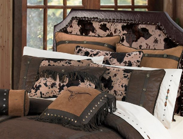 Cowgirl Kim Caldwell Faux Tooled Leather Comforter Set - Cowgirl Kim