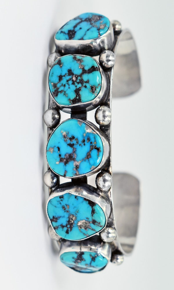 silver star jewelry- old town Scottsdale- Arizona- authentic jewelry- green turquoise  jewelry- Sonora Turquoise Cuff Bracelet 111721- southwest jewelry