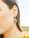 Montana Silversmith Blooming Cross Opal Teardrop Earring - In Stock