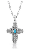 Montana Silversmith Royal Western Turquoise Cross Necklace - In Stock
