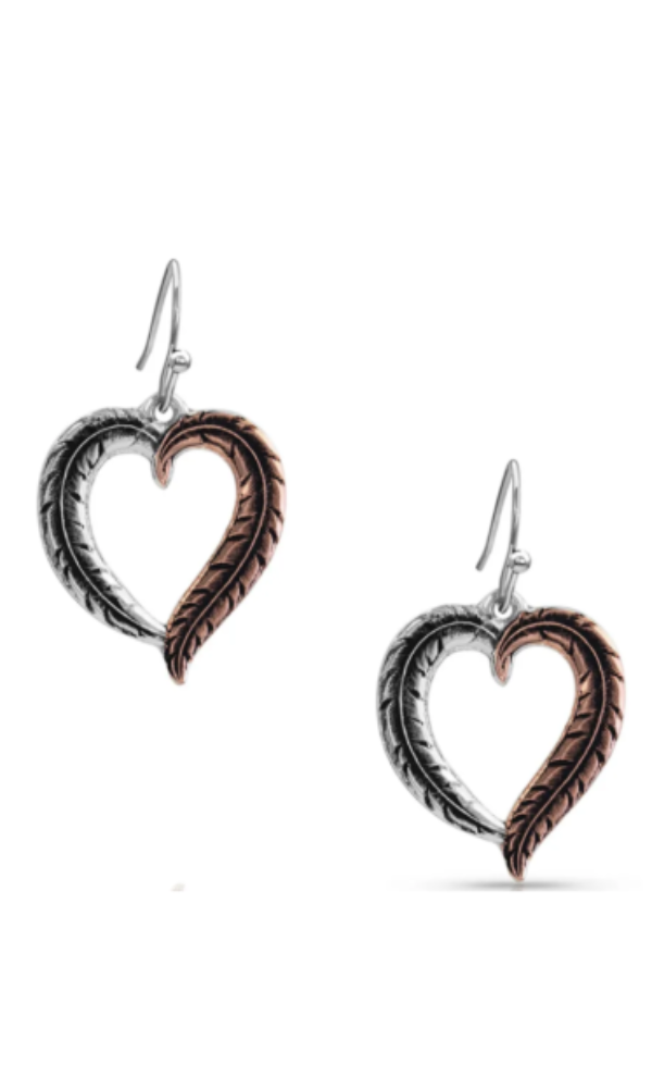 Montana Silversmith Hearts Aflutter Feather Earrings - In Stock