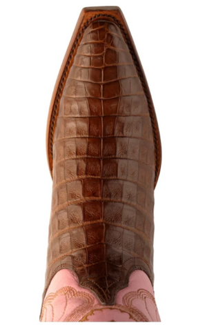 Ferrini Ladies Chocolate Caiman Boots- size 9.5 - Cowgirl Kim