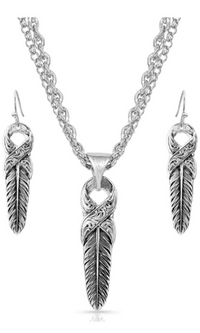 Montana Silversmith Strength Within Feather Jewelry Set - In Stock