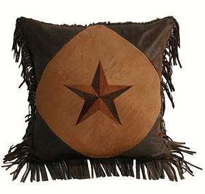 Cowgirl Kim Laredo Tan Star Pillow - Cowgirl Kim
