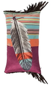 Cowgirl Kim Serape Indian Feather Oblong Pillow - Cowgirl Kim