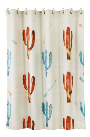 Cowgirl Kim Cactus Printed Shower Curtain - Cowgirl Kim