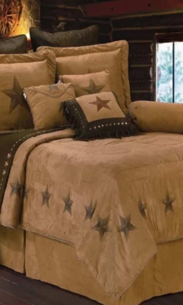 Cowgirl Kim Luxury Star Faux Suede Comforter Set - Cowgirl Kim