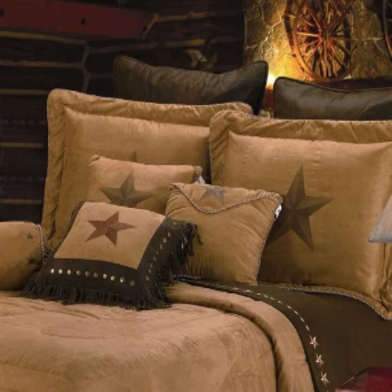 Cowgirl Kim Luxury Star Faux Suede Comforter Set - Cowgirl Kim