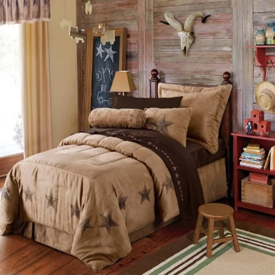 Cowgirl Kim Luxury Star Faux Suede Comforter Set - Cowgirl Kim