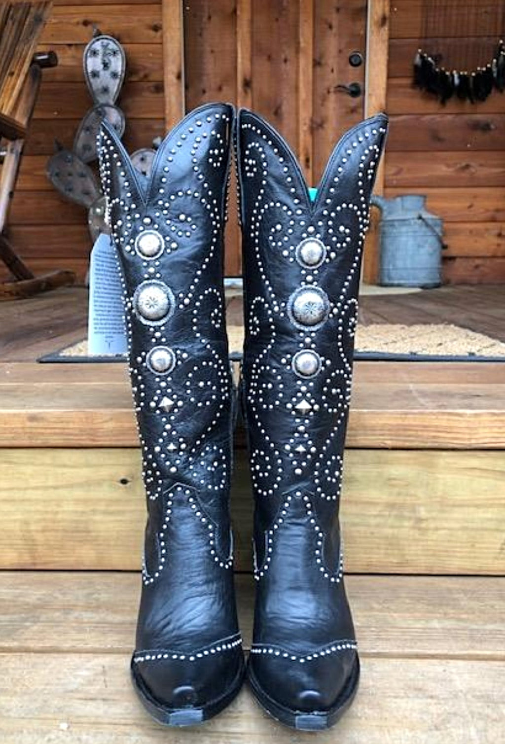 Cowgirl Kim Custom Black Sunshine Boots by Lane Boots - Cowgirl Kim
