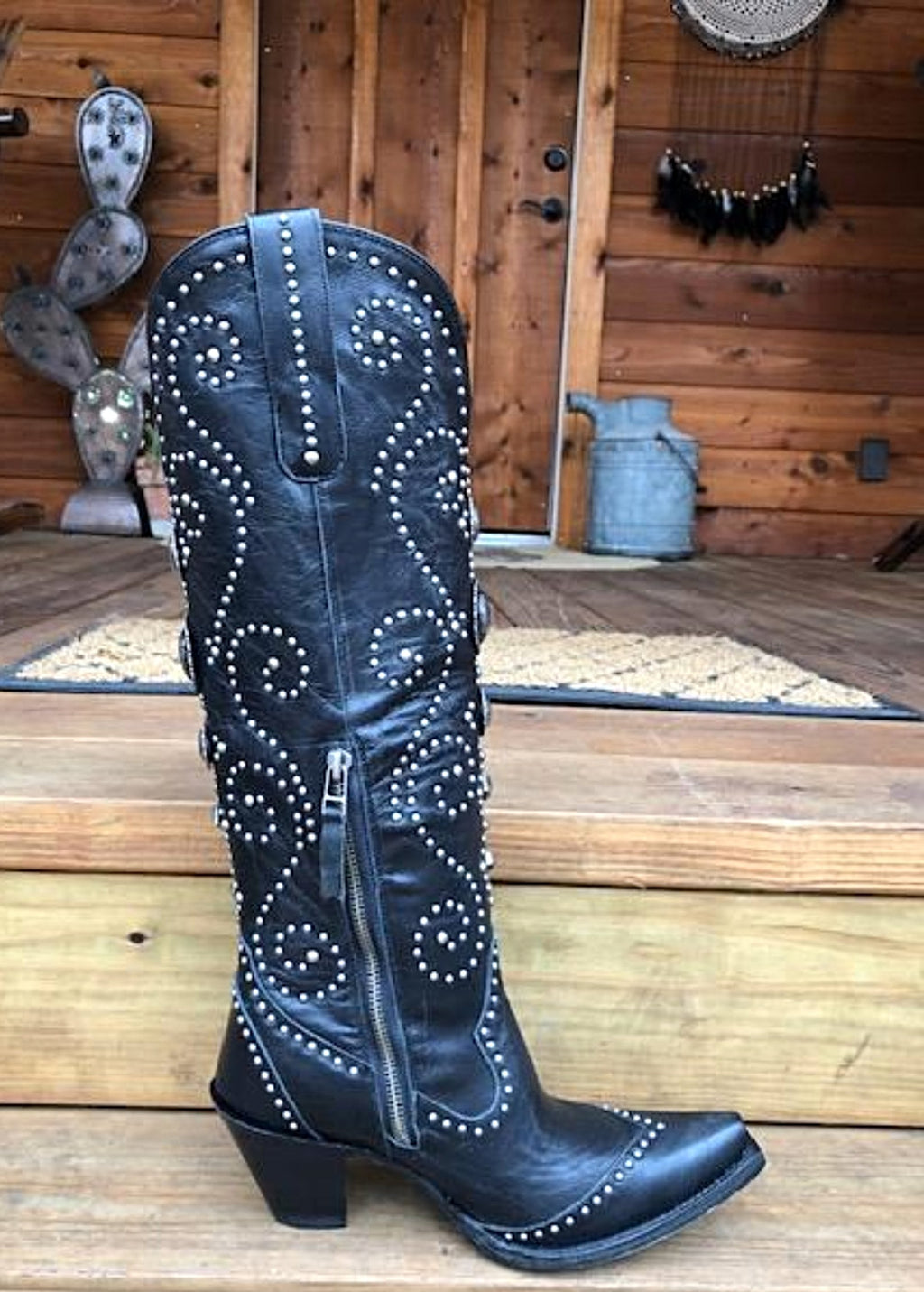 Cowgirl Kim Custom Black Sunshine Boots by Lane Boots - Cowgirl Kim
