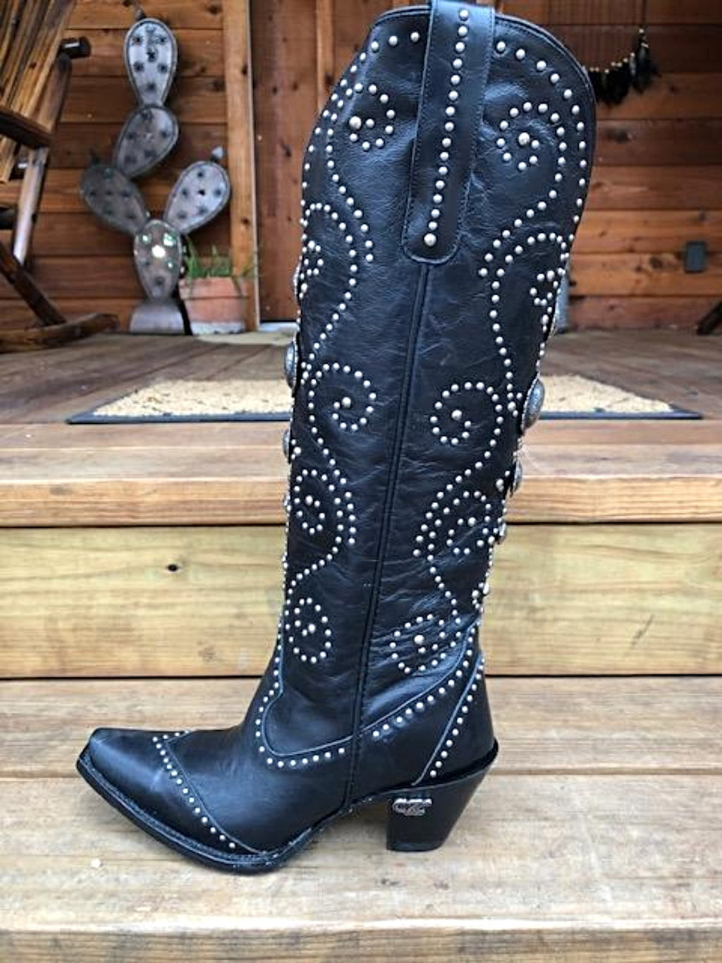Cowgirl Kim Custom Black Sunshine Boots by Lane Boots - Cowgirl Kim