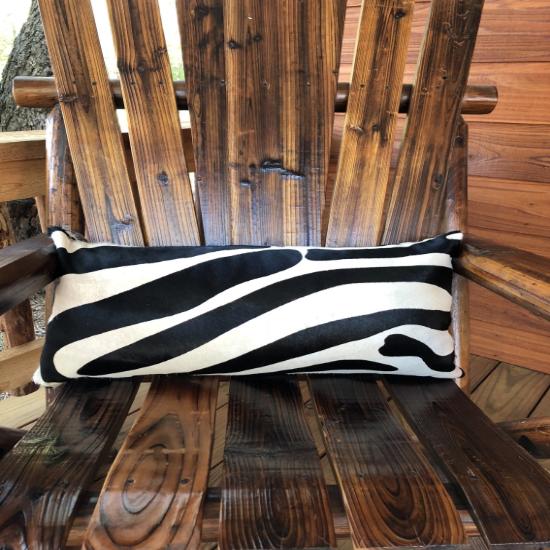 Cowgirl Kim Lumbar Cowhide Pillow~ Printed Zebra - Cowgirl Kim
